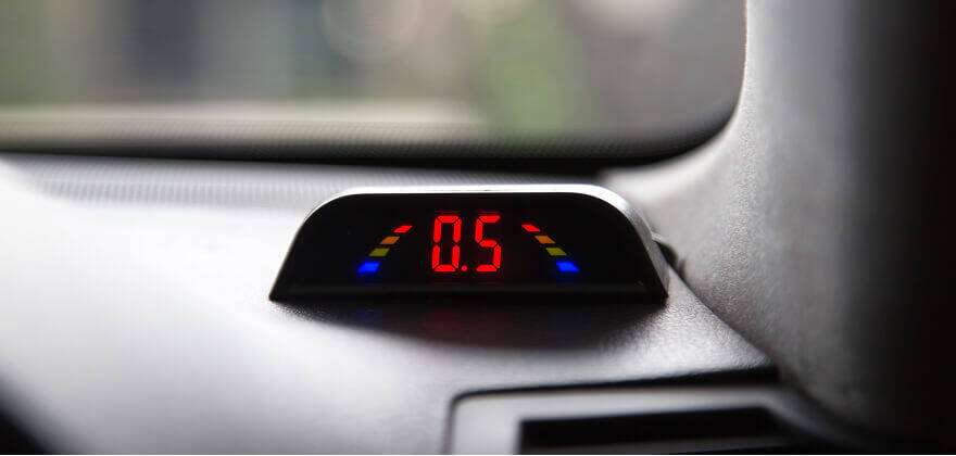 ワンボディタイプレーダー探知機の取り付け後イメージ